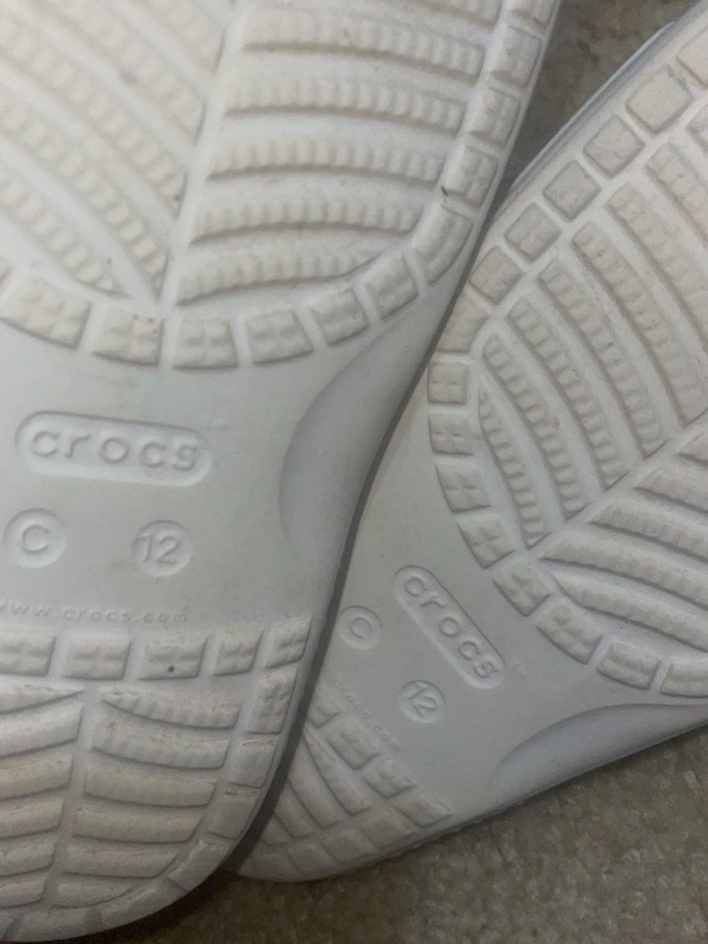 Kids white Crocs slides size 12 - Picture 7 of 7